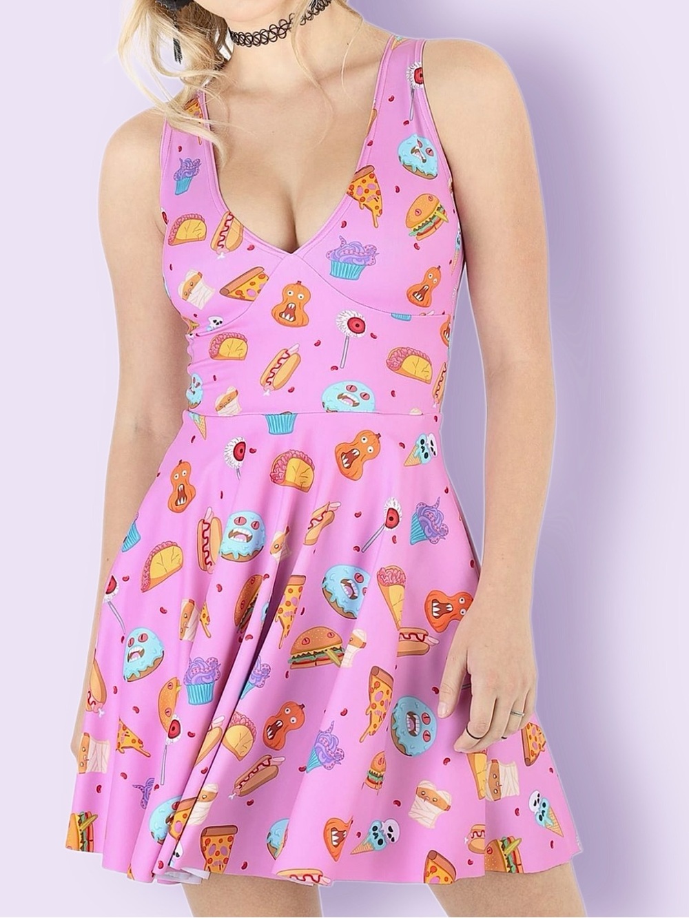 BlackMilk Bite Me Marilyn Dress RARE LIMITED XS Pockets Fun Times Friday Pastel